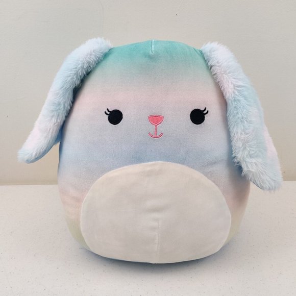 Squishmallow Wu Bunny Rabbit Soft Pastel Rainbow Ombre Easter Plush 12" Inch - Picture 1 of 7